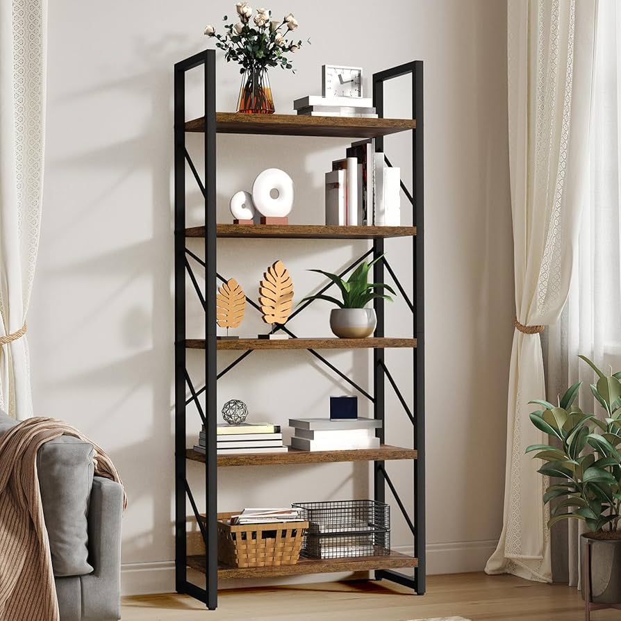 Amazon.com: YITAHOME 5 Tiers Bookshelf, Artsy Modern